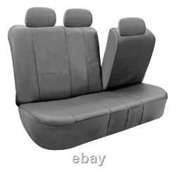 Gray Integrated Seatbelt Seat Covers for Truck TODOTERRENO with Gray Floor Mats