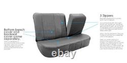 Gray Integrated Seatbelt TODOTERRENO Truck Seat Covers with Beige Floor Mats