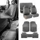Gray Integrated Seatbelt TODOTERRENO Truck Seat Covers with Gray Floor Mats