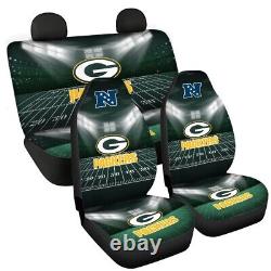 Green Bay Packers Universal Car Seat Cover Full Set Truck Cushion Protector Gift