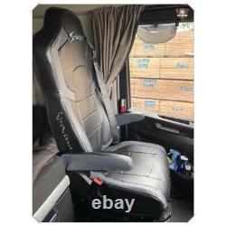 IVECO S Way SEAT COVERS Full ECO LEATHER dark grey&light grey