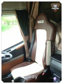 IVECO Stralis, Hi-Way SEAT COVERS Full ECO LEATHER brown&beige