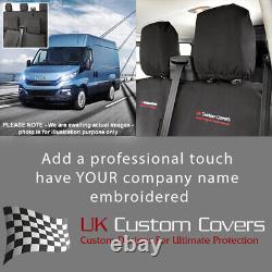 Iveco Daily Tipper Truck Front & Rear Seat Covers Emb (2014-2022) 235 667 Bem