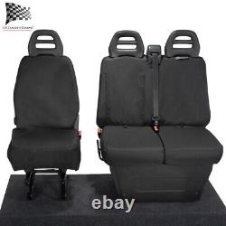 Iveco Daily Tipper Truck Front Seat Covers Tailored (2024 Onwards) Black 235