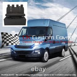 Iveco Daily Tipper Truck Rear Seat Covers (4 Seat Bench) (2014-2022) Black 667