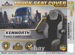 KENWORTH T-680, T-880, W-990 truck seat cover Prestige-Line GRAY