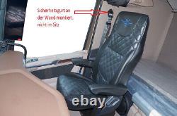 Lorry Black Seat Covers With Blue Decorative Seams for DAF Xg New Since 2022