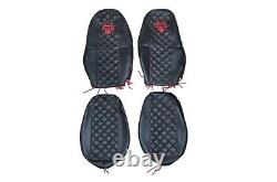 Lorry Black Seat Covers With Red Decorative Seams for Volvo Fh 4, FH5 2013+