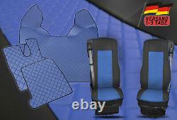 Lorry Truck Set 1+1 SEAT COVERS + MATS FOR DAF 106 Automatic Eco-Leather mehrfar