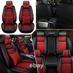 Luxury Car Seat Cover PU Leather Fashion 5-Seats Cushion For SUV Truck Universal