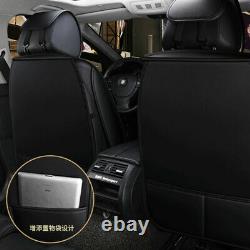 Luxury PU Leather Car Seat Covers Front&Rear Universal 5-Seats Car SUV Truck UK