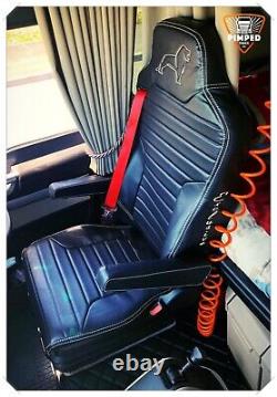 Man Tgx / Tgs Eco Leather Seat Covers Black & Black