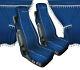 Melissa, Set Curtains & Seat Covers IN Microfiber For Truck Blue LAMPA