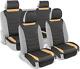 Motor Trend Car Seat Covers Full Set Faux Leather Front & Back Seat Covers