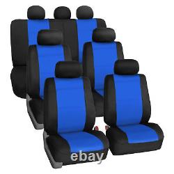 Neoprene 3 Row Car Seat Covers for TODOTERRENO VAN TRUCK 7 Seaters Blue
