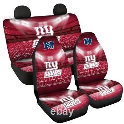 New York Giants Universal Car Seat Cover Full Set Truck Cushion Protector Gifts