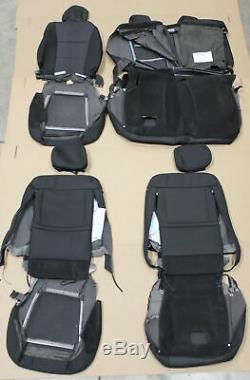 OEM 2015-2019 F150 XLT Black Cloth Seat Covers Super Crew Full 4 Door Cab Truck