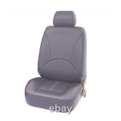 PU Leather Car Seat Cover Universal Cushion For Truck Van SUV Full Surround Gray