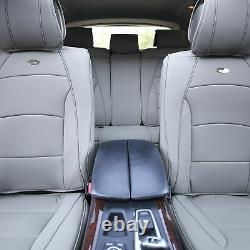 Premium Leatherette Seat Cushion Covers for Cars, Trucks, SUVs Gray 8 Pc Set