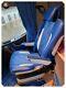 RENAULT T range K-range SEAT COVERS blue&white Alcantra / ECO LEATHER TRUCK