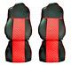 Red Truck Seat Covers Eco-Leather suitable for Iveco S-WAY 2021