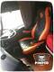 SCANIA V8 R-series 2005-2013 Full ECO LEATHER SEAT COVERS orange&black