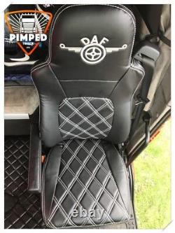 SEAT COVERS DAF 105 TILL 2012YEAR / DAF CF EURO5 ECO LEATHER Black&Black