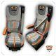 SEAT COVERS for DAF XF/ XG / XG+ /CF FULL ALCANTRA dark grey/ orange PimpedTruck