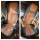 SEAT COVERS for DAF XF / XG / XG+ ECO LEATHER NEW DESIGN! Black/ light brown