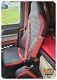 SEAT COVERS for Man TGX / TGS ECO LEATHER Black with red accents