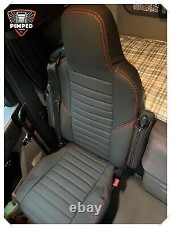 SEATS COVER for SCANIA TRUCK vabis R /S /P /G -series Full ECO LEATHER Black