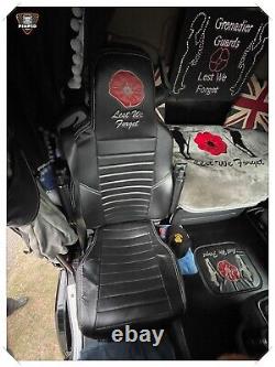 SEATS COVERS SCANIA R/P/G/S-series Full ECO LEATHER black horizontal