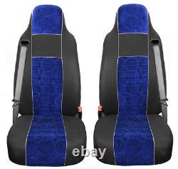 Seat Cover Fabric Truck Iveco Eco Stralis from 2013 2 SEAT BELTS Blue