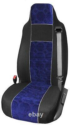 Seat Cover Fabric Truck Iveco Stralis from 2003 2 SEAT BELTS Blue