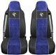 Seat Cover Fabric Velour Truck Iveco Eco Stralis from 2013 2 SEAT BELTS Blue