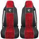 Seat Cover Fabric Velour Truck Iveco Stralis from 2003- 2 SEAT BELTS Red