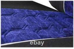 Seat Cover Fabric Velour Truck Mercedes Actros MP4 2011 2 SEAT BELTS Blue