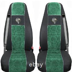 Seat Cover Fabric Velour Truck Renault Premium 2002- 2 SEAT BELTS Green