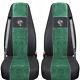 Seat Cover Fabric Velour Truck Renault Premium 2002- 2 SEAT BELTS Green