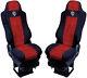 Seat Cover Fabric Velour tailored FOR Truck MAN TGL 2005 1 SEAT BELT Red