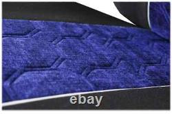 Seat Cover Fabric Velour tailored FOR Truck MAN TGM from 2005 1 SEAT BELT Blue