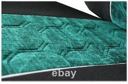 Seat Cover Fabric Velour tailored FOR Truck MAN TGX from 2000 1 SEAT BELT Green