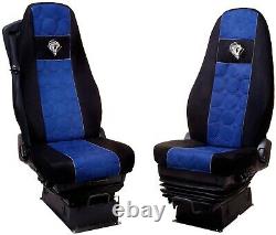 Seat Cover Fabric Velour tailored FOR Truck Volvo FH 2008 1 SEAT BELT Blue