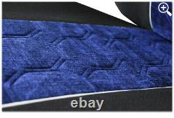 Seat Cover Fabric Velour tailored FOR Truck Volvo FH 2008 1 SEAT BELT Blue