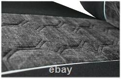 Seat Cover Fabric Velour tailored Truck MAN TGL from 2005 2 SEAT BELTS Grey