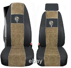 Seat Cover Fabric Velours Truck Scania R from 2004 1 SEAT BELT Beige