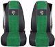 Seat Cover Fabric Velours Truck Scania R from 2004 2 SEAT BELTS Green