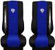 Seat Cover Leatherette Fabric FOR Truck DAF XF 105 106 SEAT BELTS Black Blue