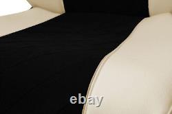 Seat Cover Leatherette-Fabric Truck DAF XF 105/106 SEAT BELTS Beige-Black