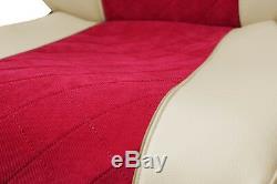 Seat Cover Leatherette-Fabric Truck DAF XF 105/106 SEAT BELTS Beige Red